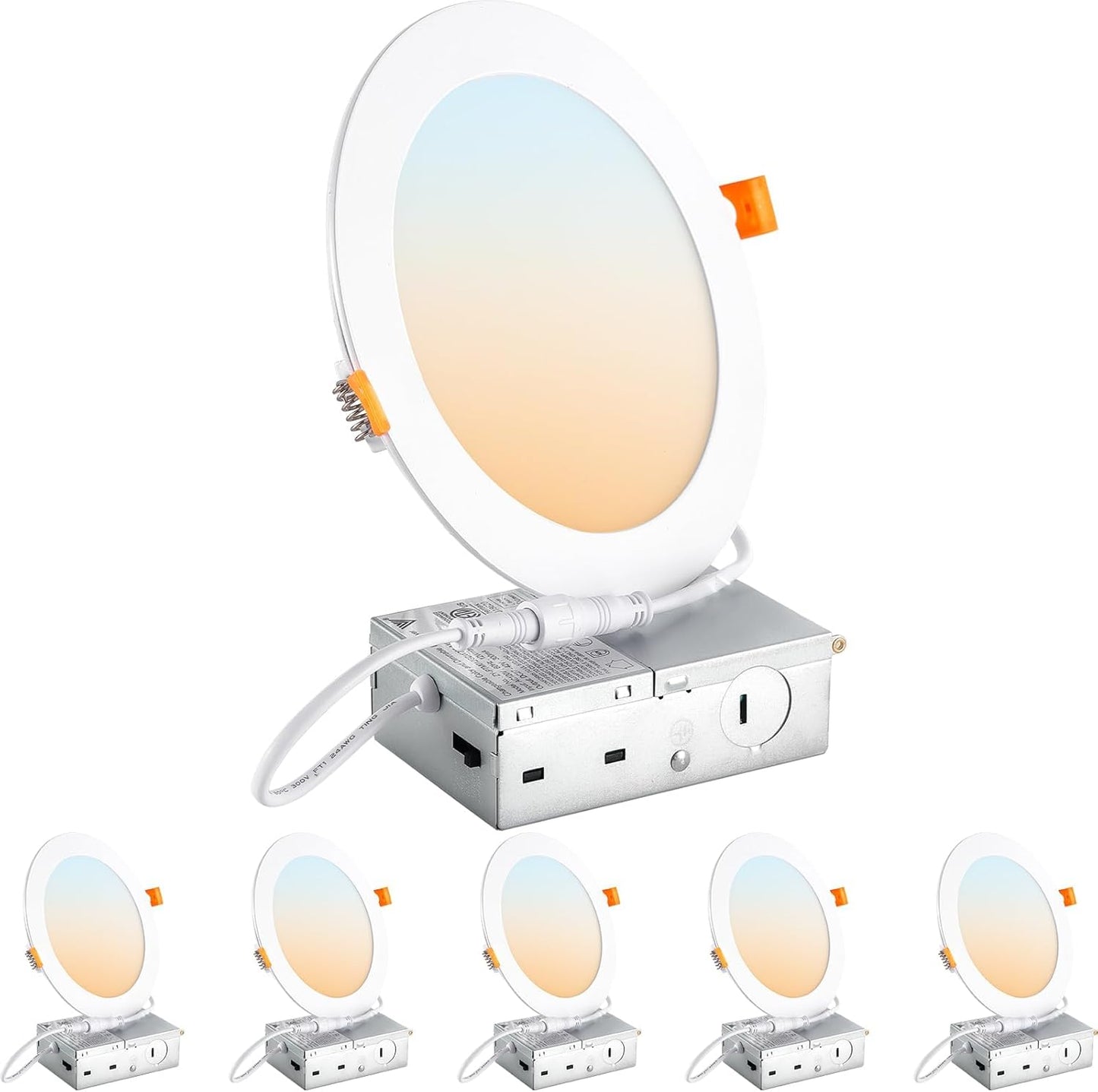 DLLT LED Recessed Ceiling Light: 6 Inch Slim Lighting Pack