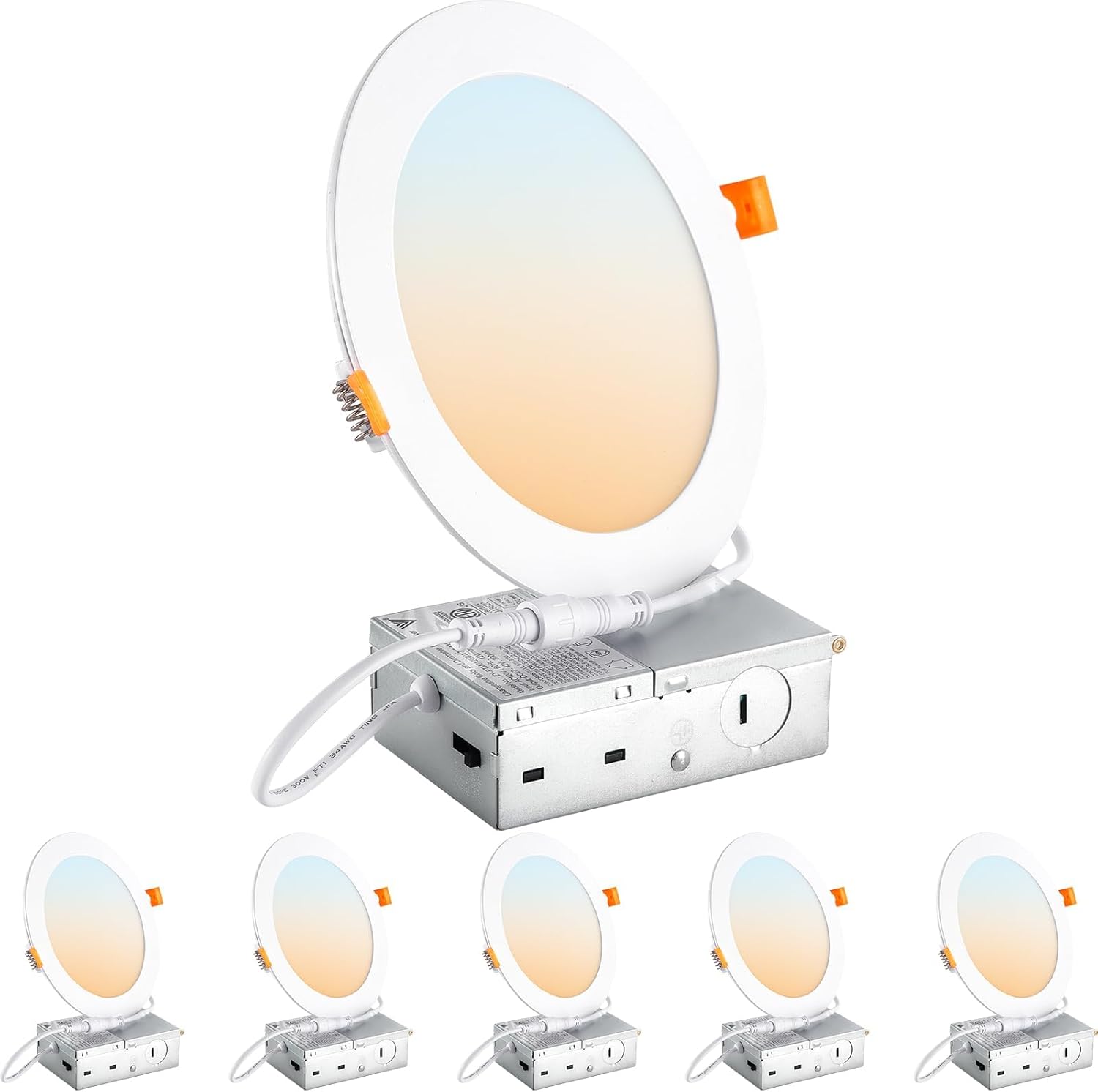 DLLT LED Recessed Ceiling Light: 6 Inch Slim Lighting Pack