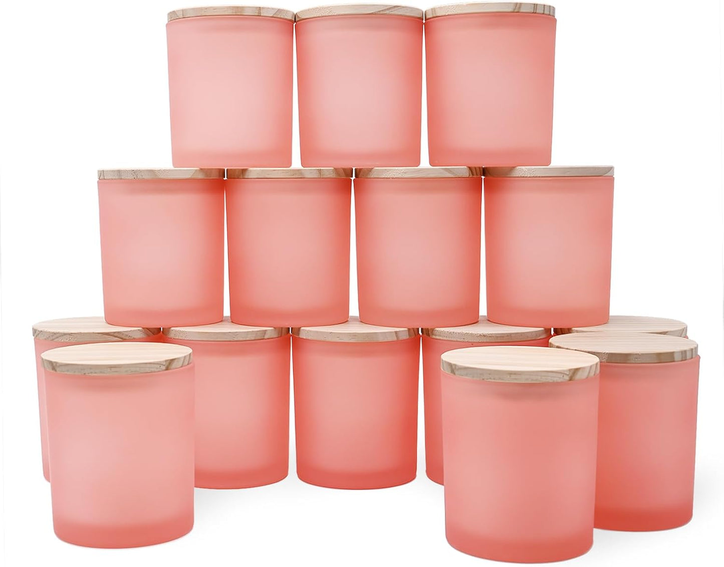 10 OZ Thick Candle Jars with Wood Lids for Candle Making