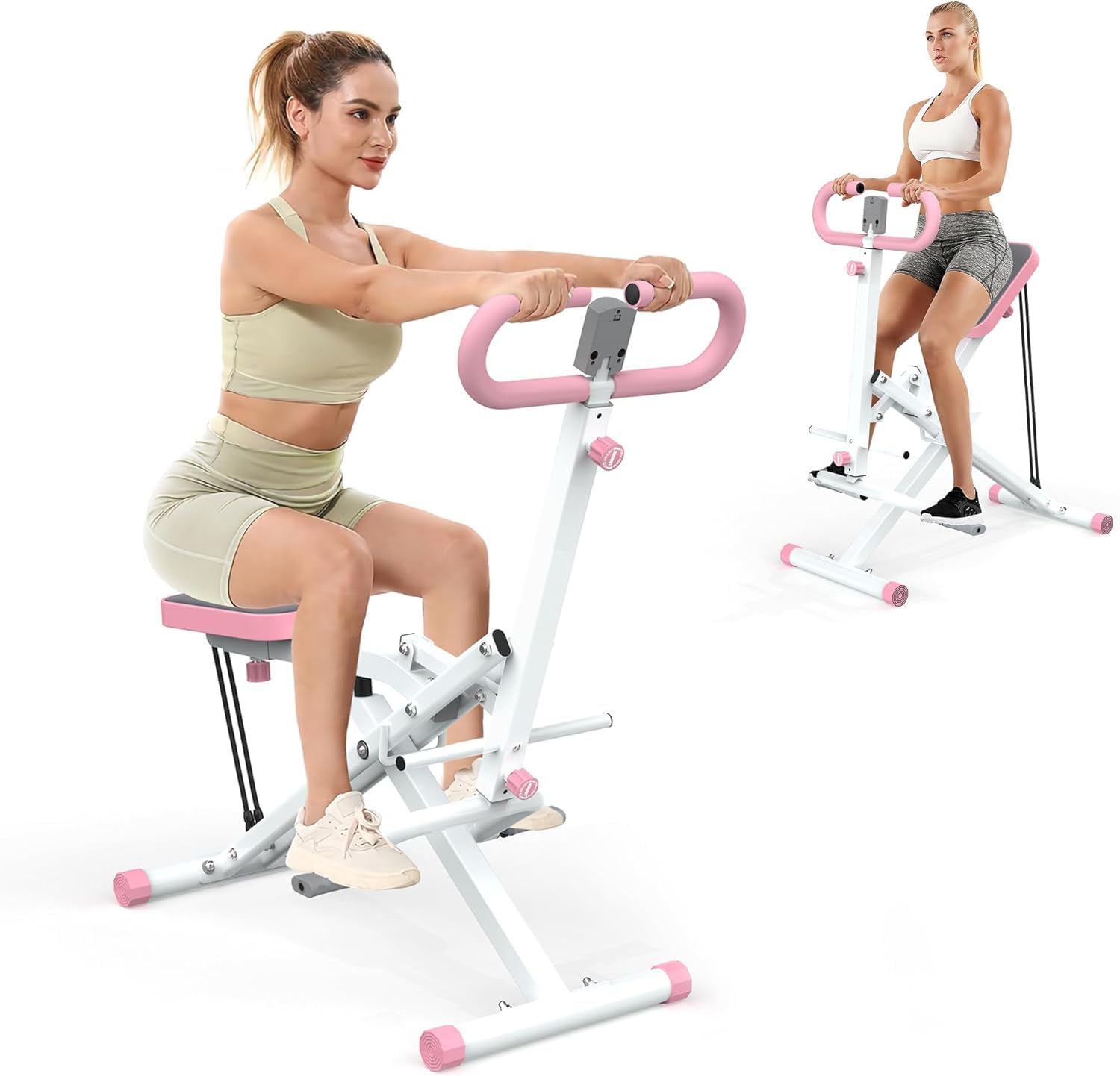 Foldable Squat & Row Machine - Adjustable Resistance