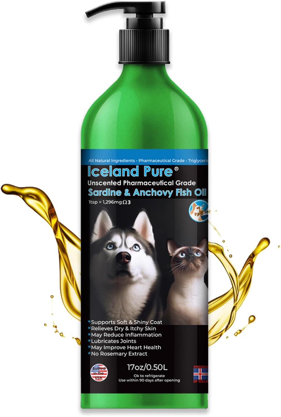 Sardine Anchovy Oil for Dogs & Cats - Omega-3 Rich Supplement