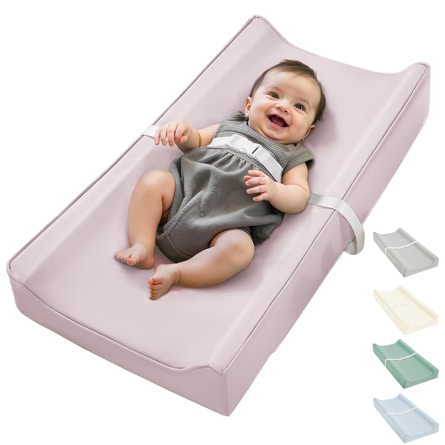 Vegan Leather Waterproof Baby Changing Pad - Soft & Safe Design