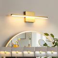 Brushed Gold Vanity Light 16 in Modern Dimmable LED - Stylish Mirror