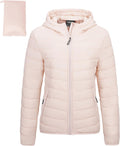 Packable Women's Lightweight Hooded Puffer Jacket - Warm, Packable