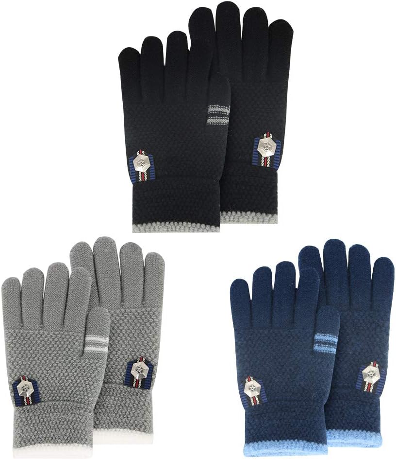 Cozy Kids Wool Gloves 3-Pack by ORVINNER