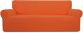 Easy-Going Stretch Oversized Sofa Slipcover - Soft Jacquard Orange