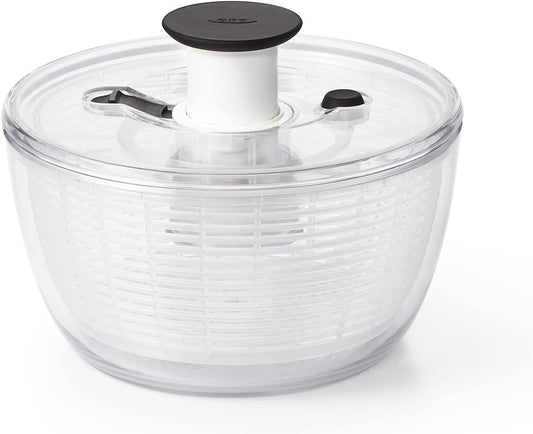 Compact OXO Salad Spinner: Quick Drying Power!