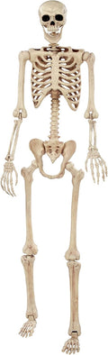 Crazy Bonez Pose-N-Stay Halloween Skeleton 6 ft - Life-Size Spooky