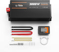 LiTime 3000W Pure Sine Wave Inverter 12V to 120V AC - Remote LCD