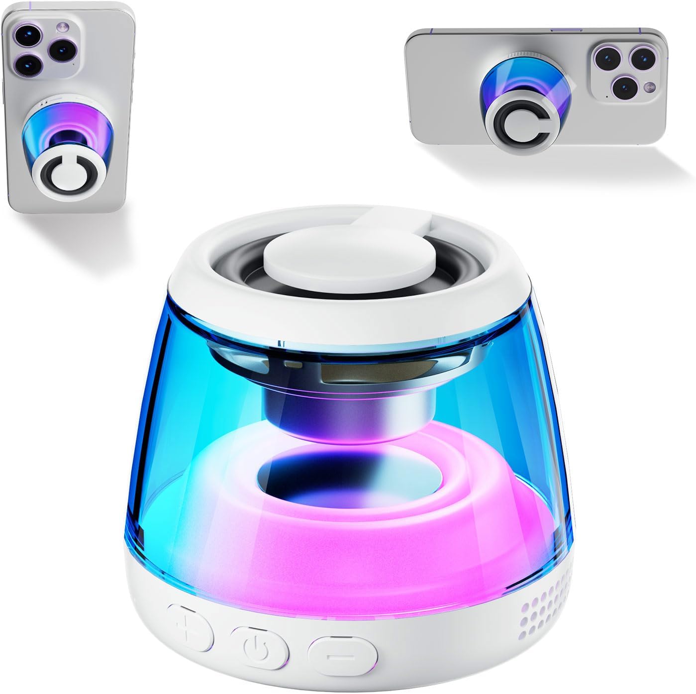 Waterproof Bluetooth Speaker w/ Phone Stand & RGB Light