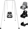 Toddler Swing Black with Soft Cushion - Foldable Indoor & Outdoor