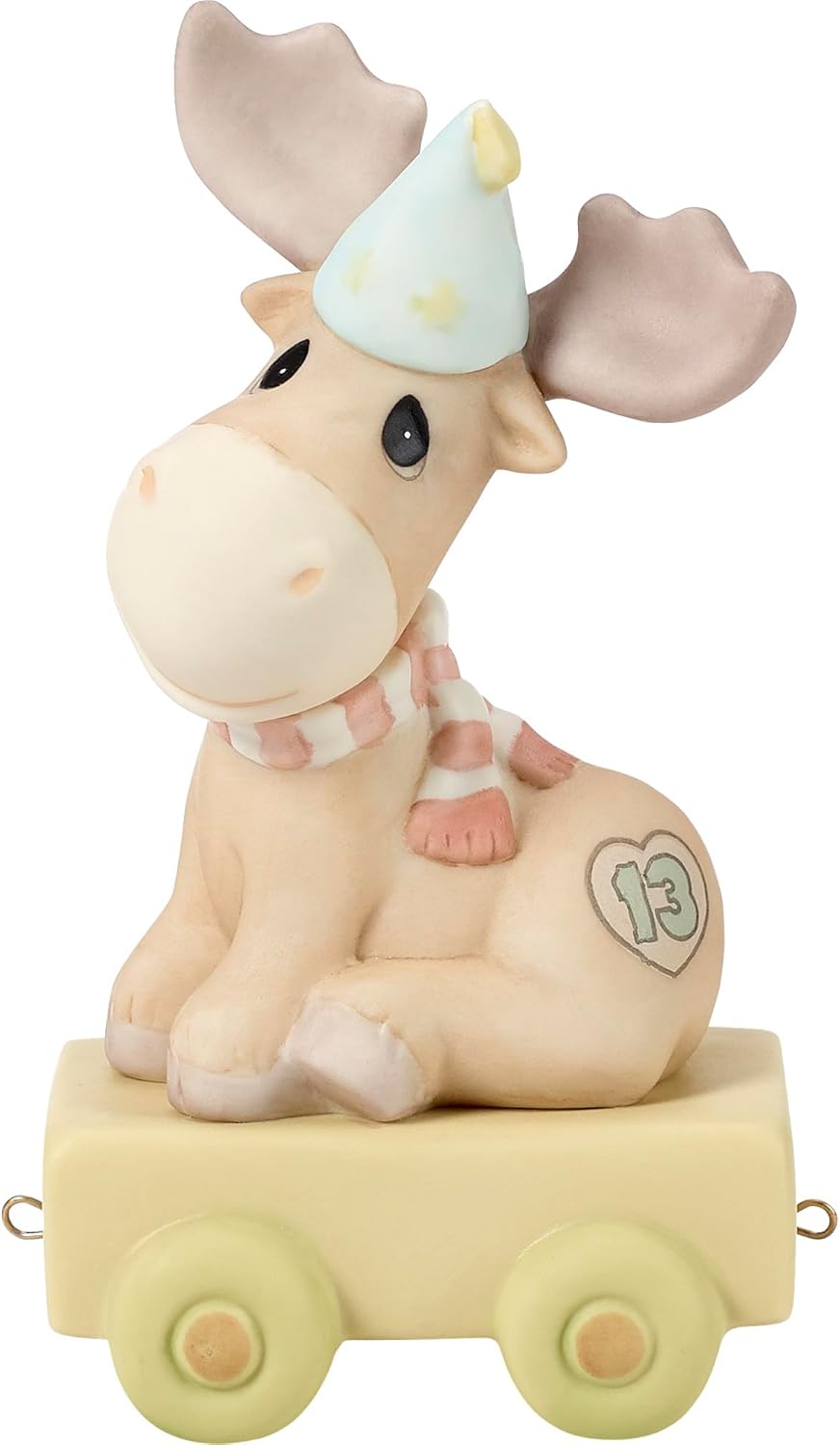 Precious Moments Birthday Train Moose for 13 Year Olds Gift