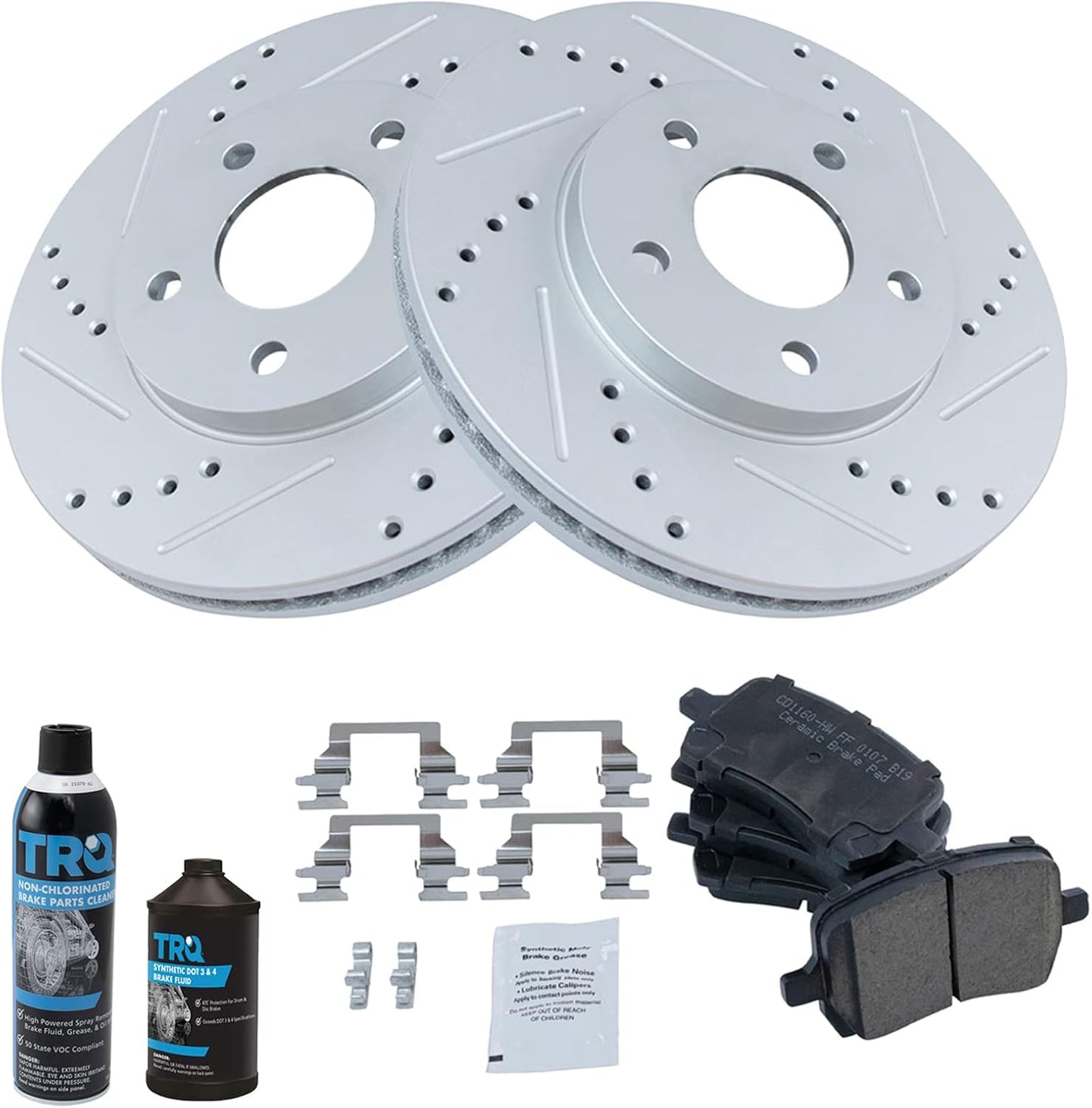 TRQ Front Performance Brake Pad & Rotor Kit for Chevrolet HHR