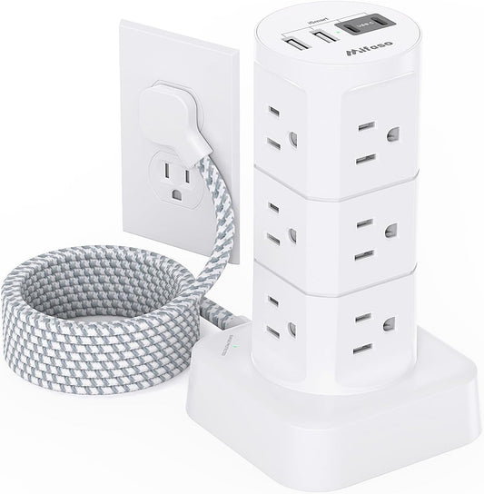 12-Outlet Surge Protector Power Strip by Mifaso