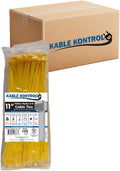 Kable Kontrol Yellow Zip Ties 11 in Bulk Pack - Heavy Duty Cable