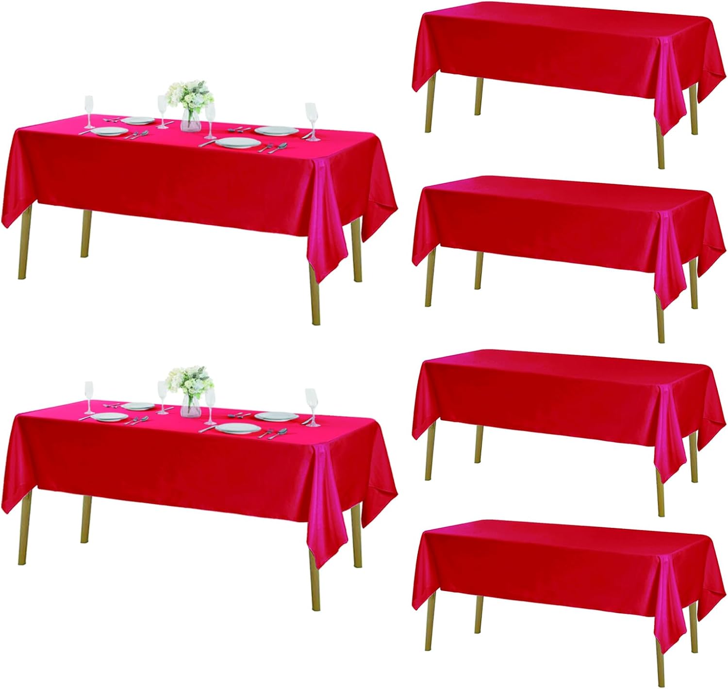 Fokitut 6 Pack Rectangle Tablecloth for Stylish Dining