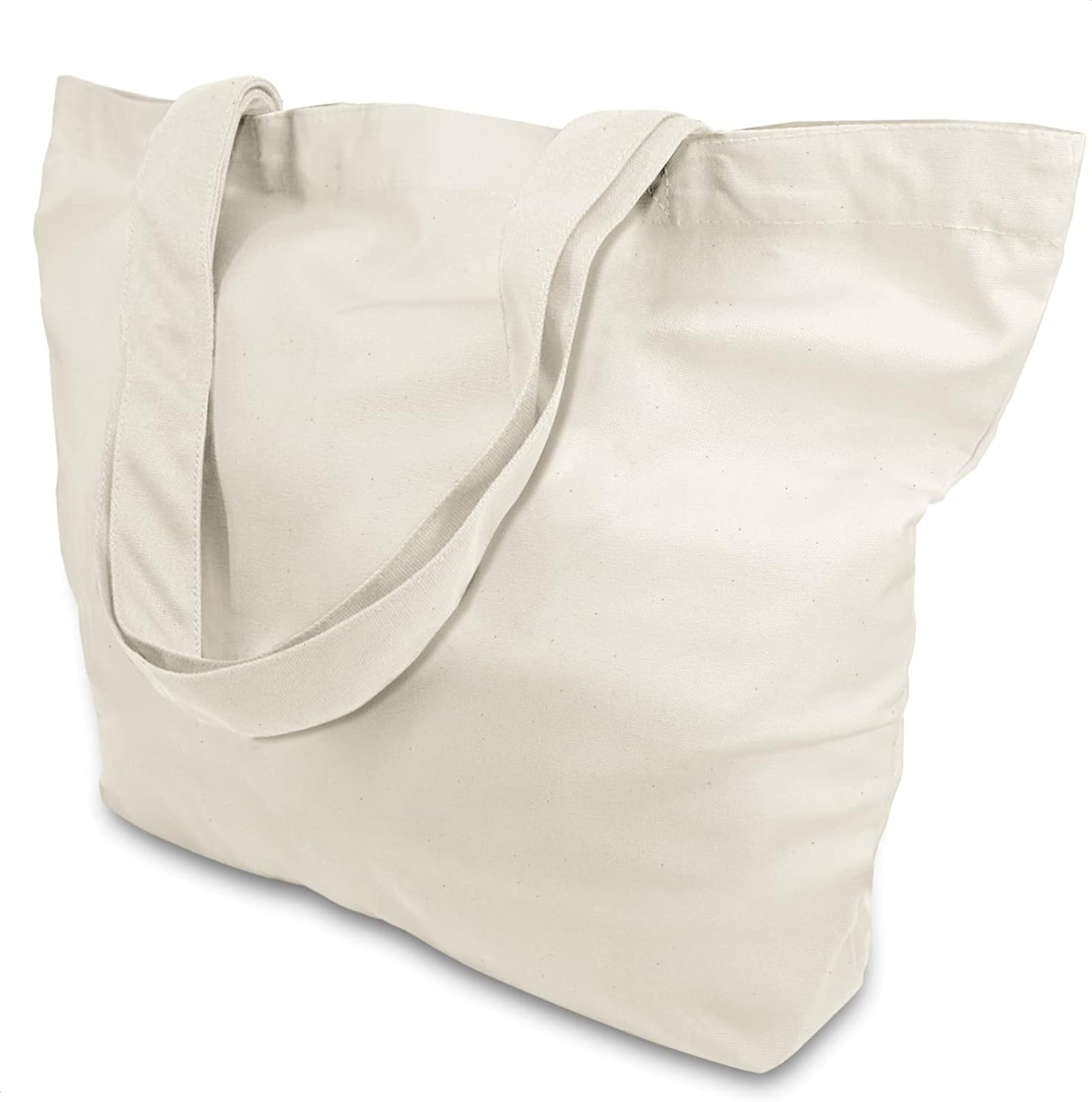 Super Strong Large 12oz Cotton Canvas Tote Bags for Shopping