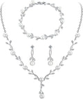 Elegant Jewelry Set for Women with Dangle Earrings and Necklace