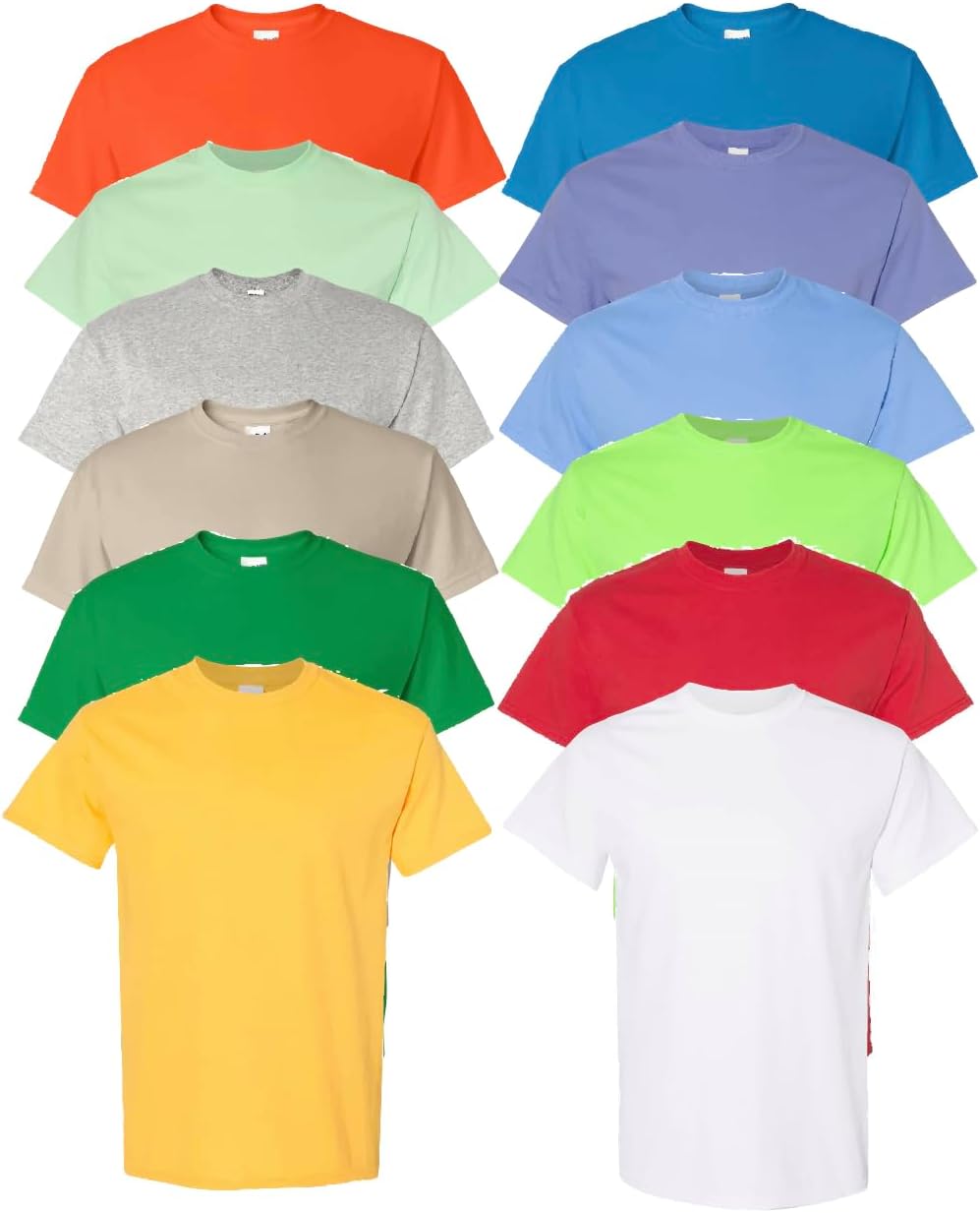 Everyday Tees 12 Pack Mens Cotton Crew Neck T-Shirts Bulk