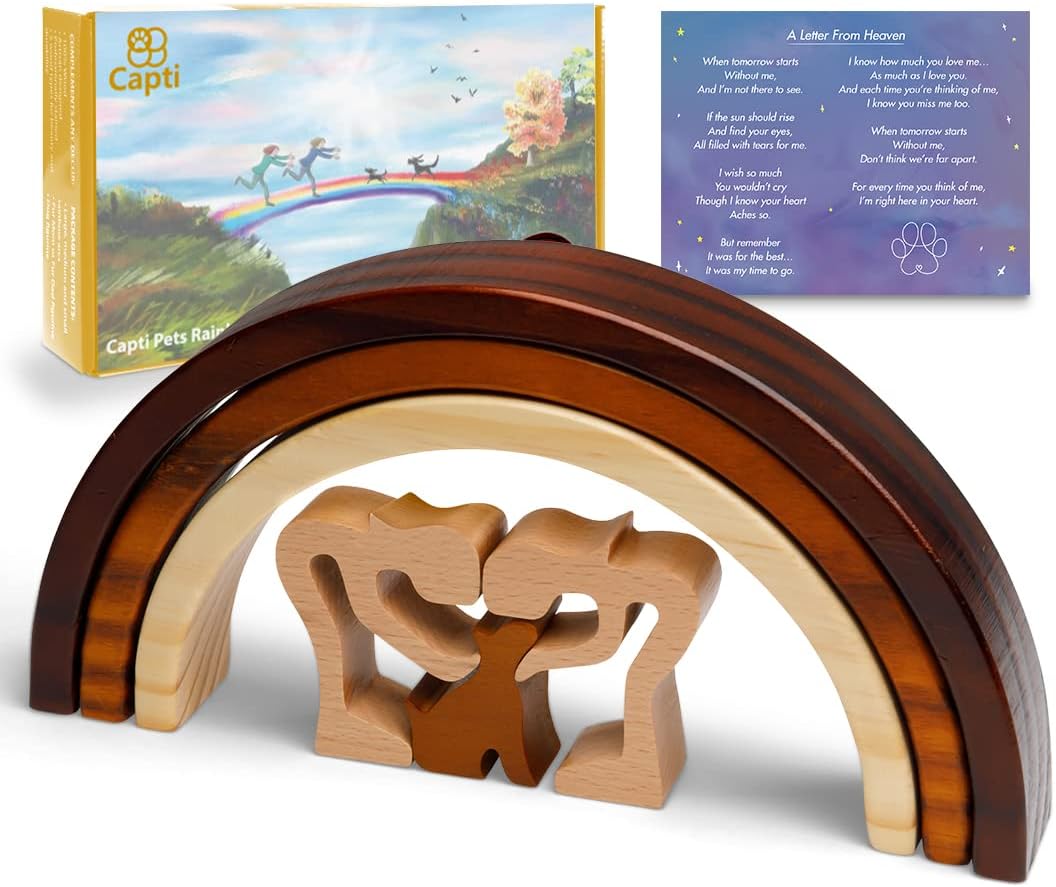 Capti Rainbow Bridge Dog Memorial Gifts for Pet Loss Sympathy