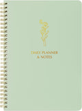 Simple Daily Planner Undated with Hourly Schedule - Sage Green