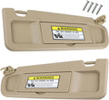 Left Driver and Right Passenger Sun Visor Beige for Honda Civic
