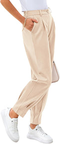 High Waisted Women's Summer Pants for Work and Office - Comfortable