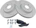 Front Ceramic Brake Pad & Rotor Kit for 2010-2012 Ford Taurus