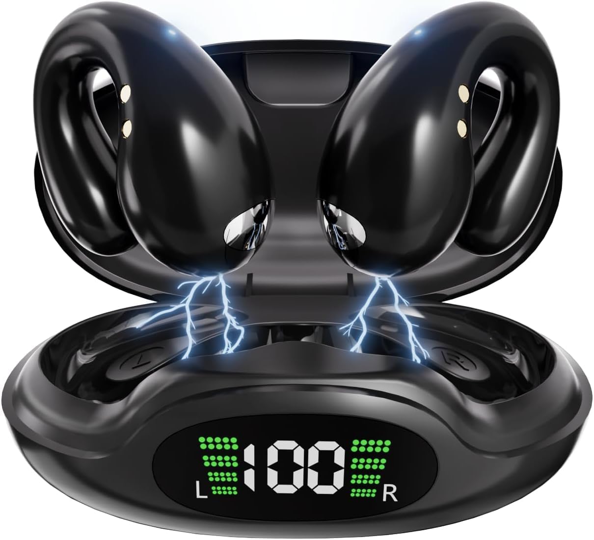 Wireless Bone Conduction Headphones: 60 Hrs Battery, Waterproof, Sports Earbuds
