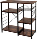 Industrial Kitchen Rack Microwave Stand 35.4in - Rustic Storage