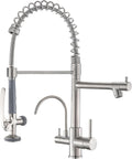 3 Way Kitchen Faucet with Pull Down Sprayer and Water Filler