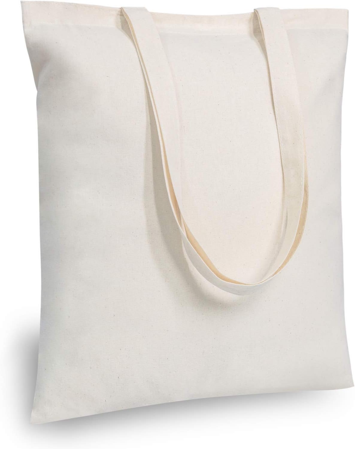 48-Pack 16inx15in Cotton Tote Bags for Reusable Shopping Needs