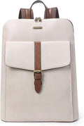 CLUCI Leather Laptop Backpack for Women 15.6 in - Stylish Travel Work