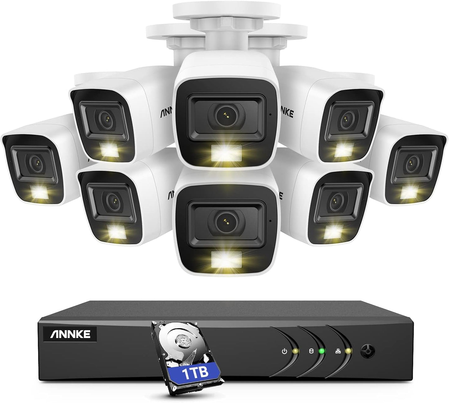 ANNKE 8CH AI DVR Security System - Color Night Vision