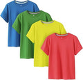 Kids T-Shirts Short Sleeve 4 Pack 100% Cotton Tie Dye - Soft Everyday