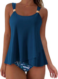 SUUKSESS Women Ruffle High Waisted Tankini Swimsuit (Style 49DC)
