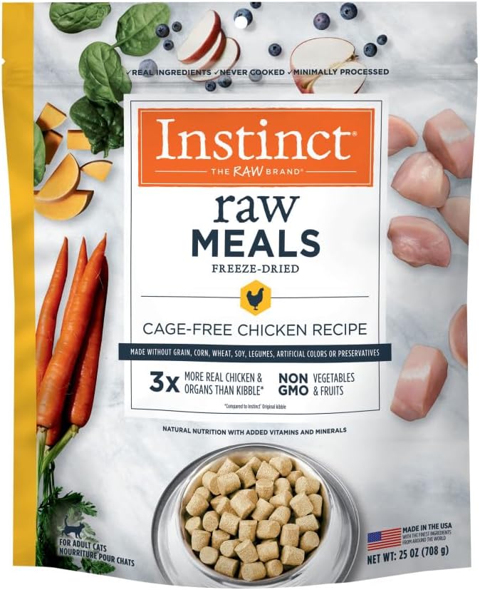 Instinct Raw Meals Freeze-Dried Chicken Cat Food for Healthy Cats