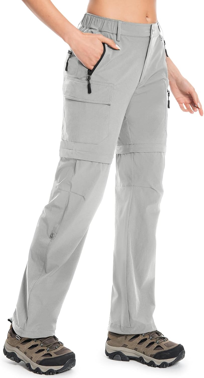 Wespornow Women's Convertible Zip-Off Quick Dry Hiking Pants