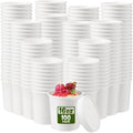 Paper Soup Containers with Lids 100 Pack 16 oz - Disposable Kraft Cups