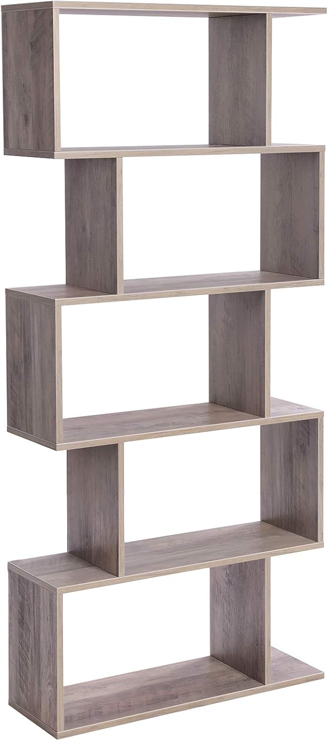 VASAGLE Wooden Bookcase: Stylish 5-Tier Display Shelf Solution