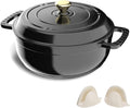 ROVSUN Enameled Cast Iron Round Dutch Oven for Versatile Cooking