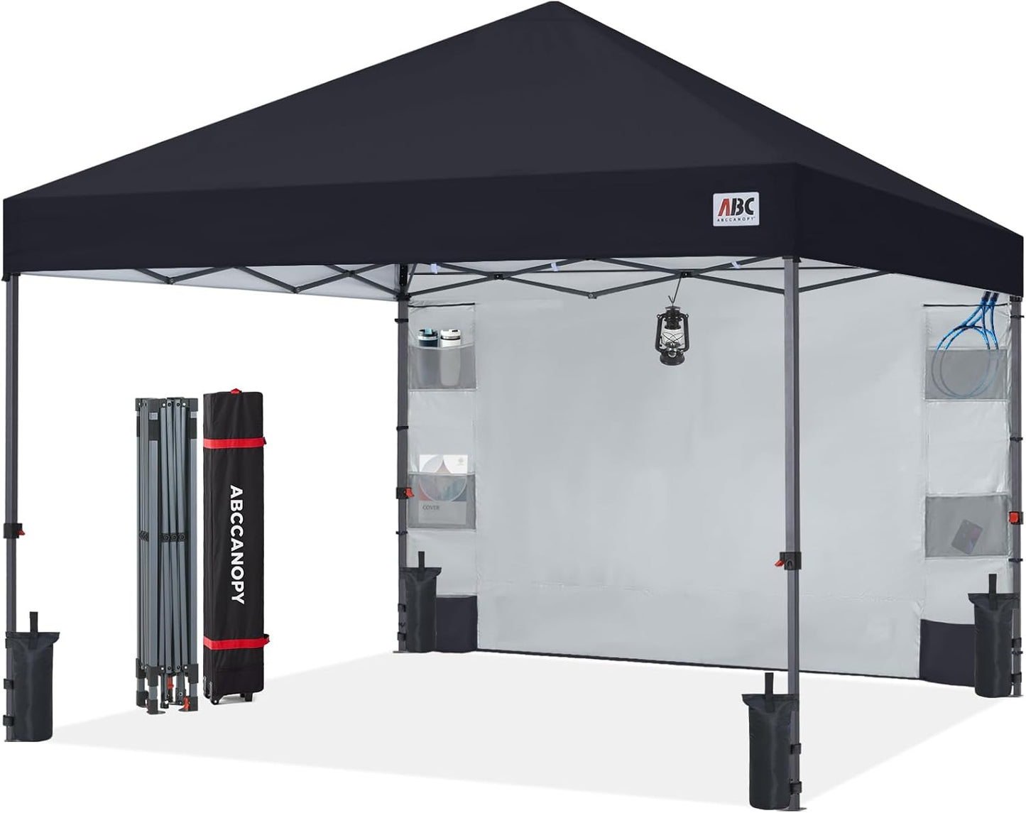 ABCCANOPY Pop Up Canopy Tent with Sidewall for Events