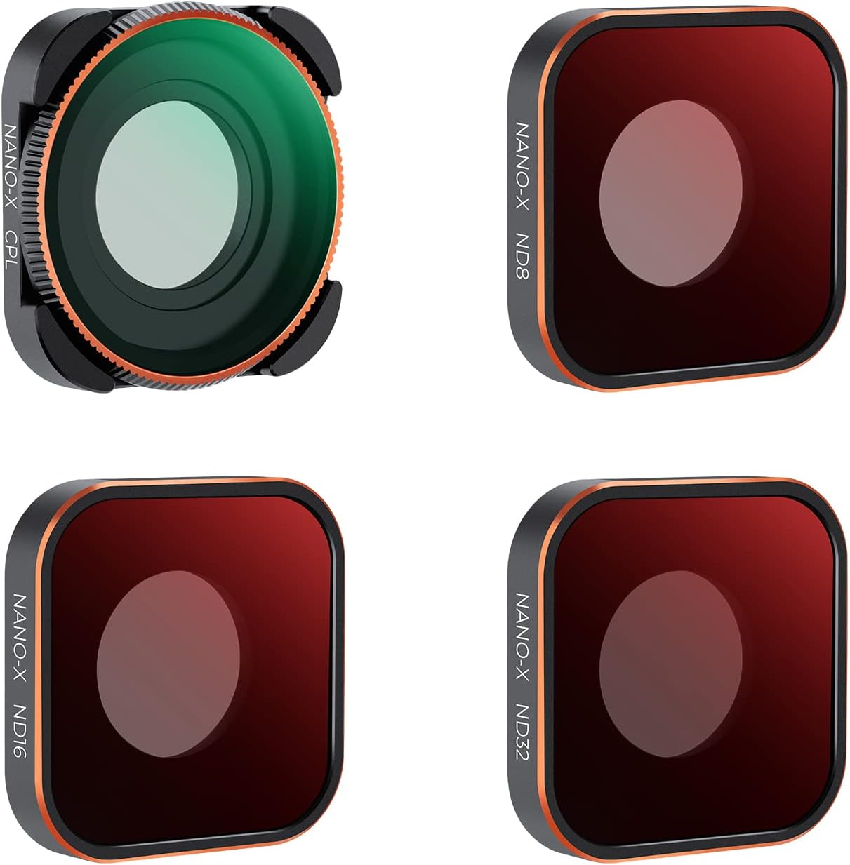 K&F Concept 4-Pack Lens Filter Kit for GoPro Hero Cameras