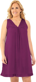 Exquisite Form Women's Nylon Tricot Sleeveless Nightgown - Lightweight