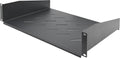 2U Vented Rack Shelf 12in Mounting Depth - Sturdy 25lb Support