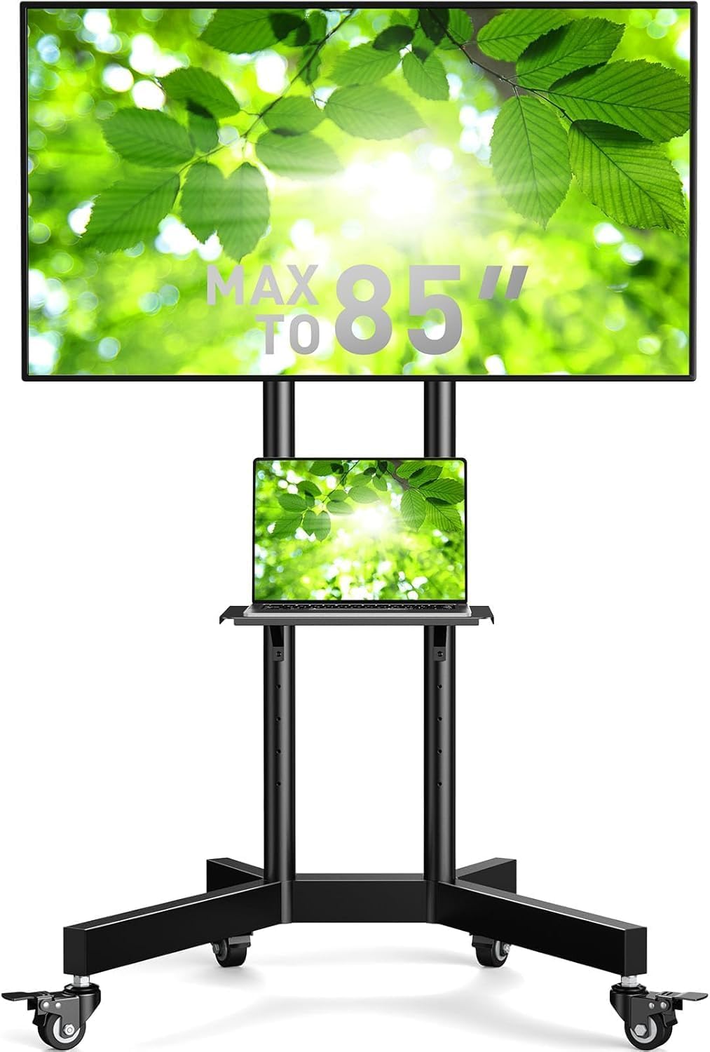 Perlegear Rolling TV Stand for 32-85 Inch Screens on Wheels