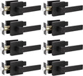 KNOBWELL Door Handles Black 8 Pack Privacy Lever - Heavy Duty