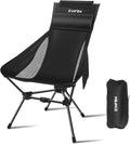 Camping Chairs Portable Camping Chair with Headrest and Storage Bag