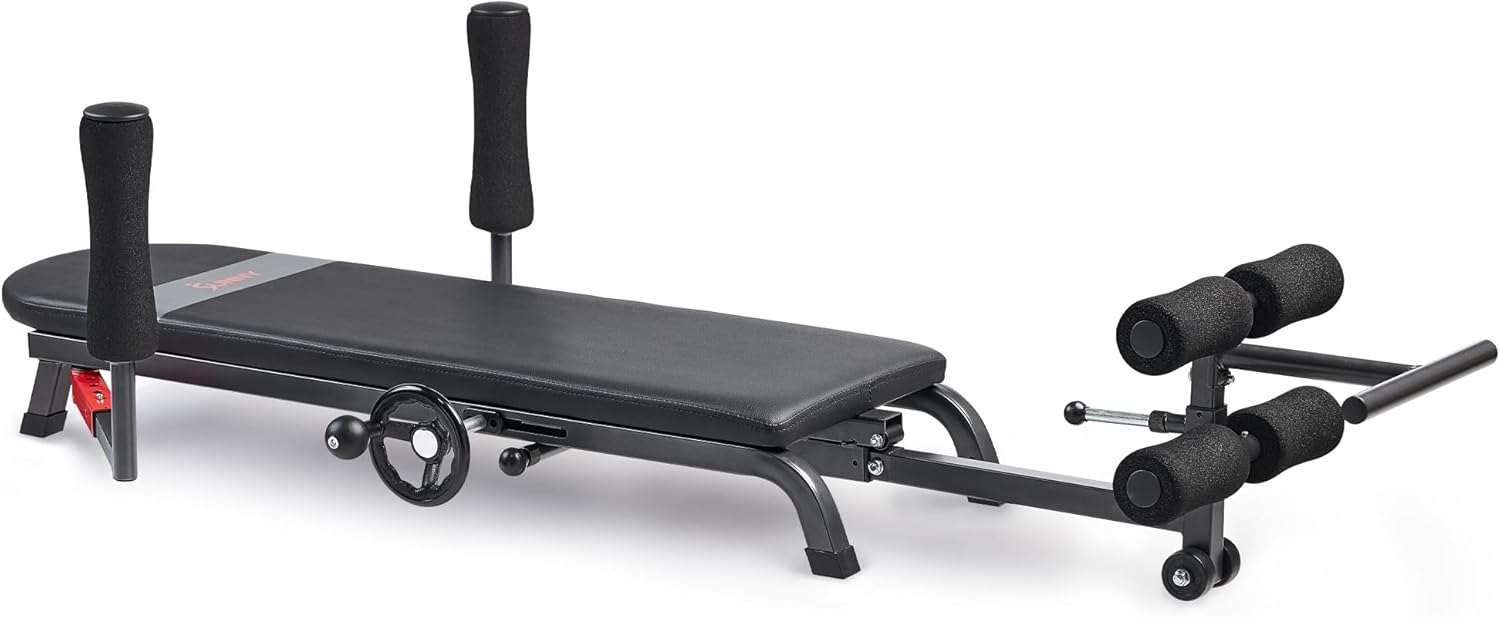 Sunny Health & Fitness Full Body Traction Bench for Back Pain Relief