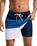 Mens Swim Trunks with Compression Liner - Quick-Dry 2 in 1